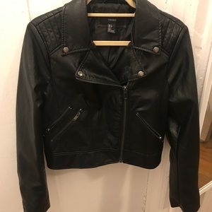 Black leather jacket